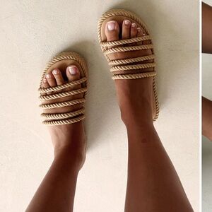 NIB Stylish Tan Rope Sandals for Women